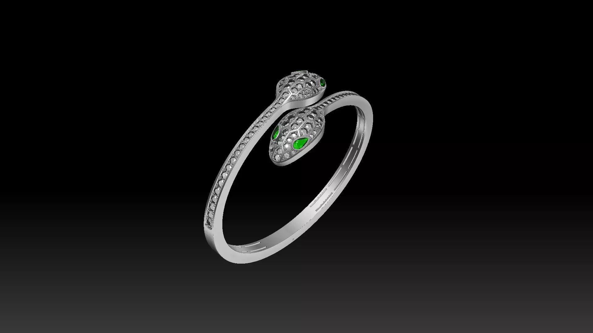 Snake bracelet 3D print model_0