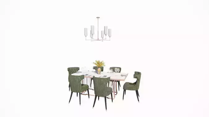 Elegant and sparkling dining set 3D print model