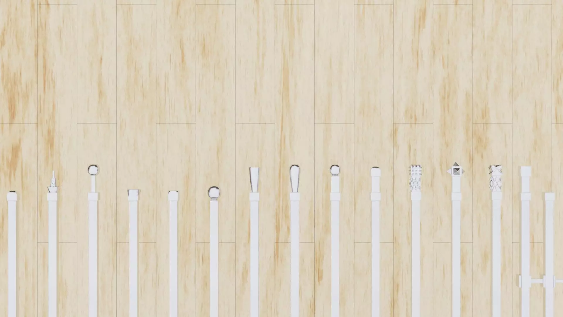 Curtain Rod Collection 3D model_0