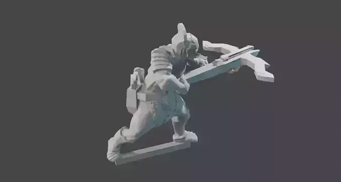 Crossbowman 2 man with bow and arrow 3D print model