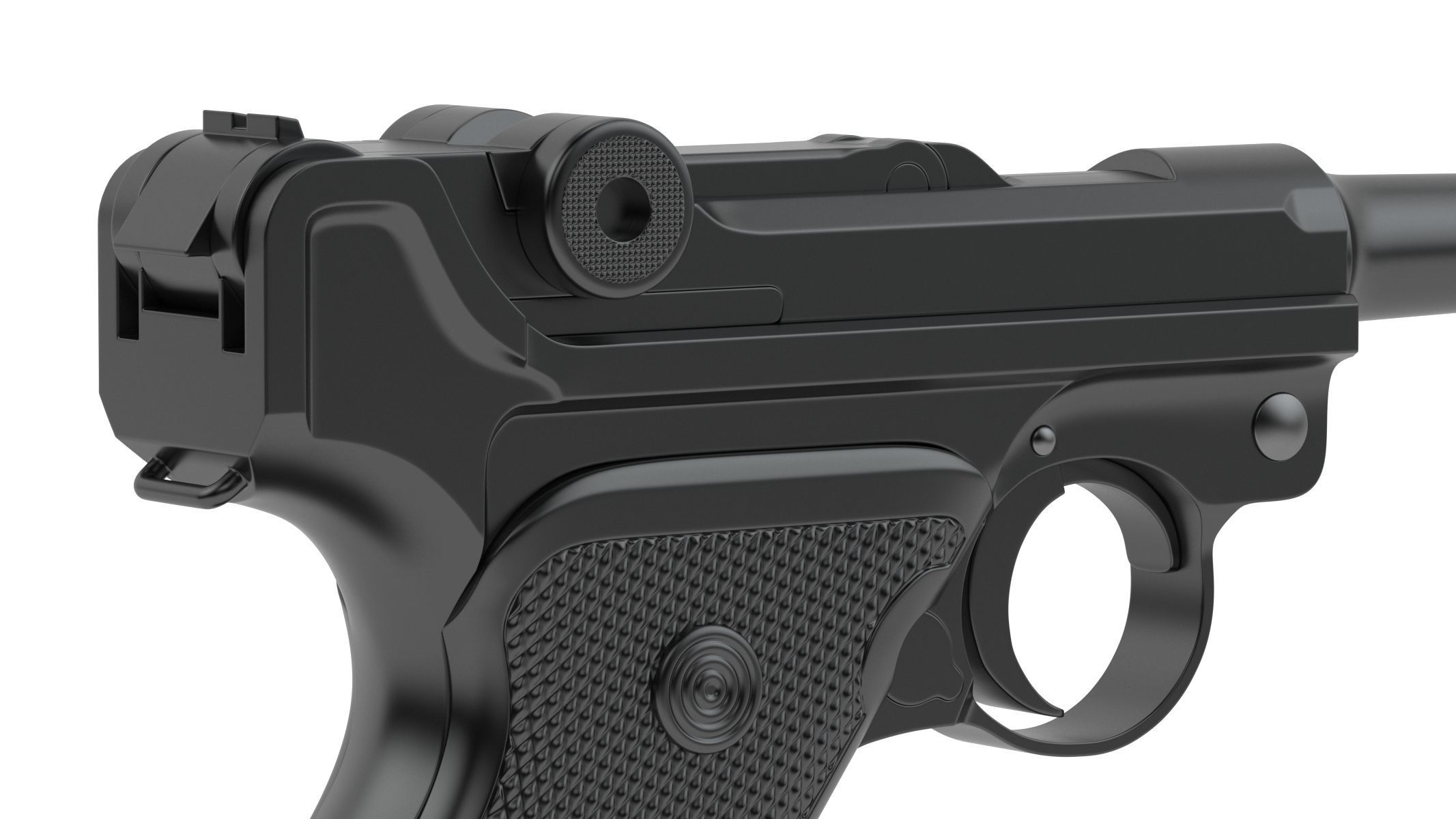 Luger pistol 3D model_5