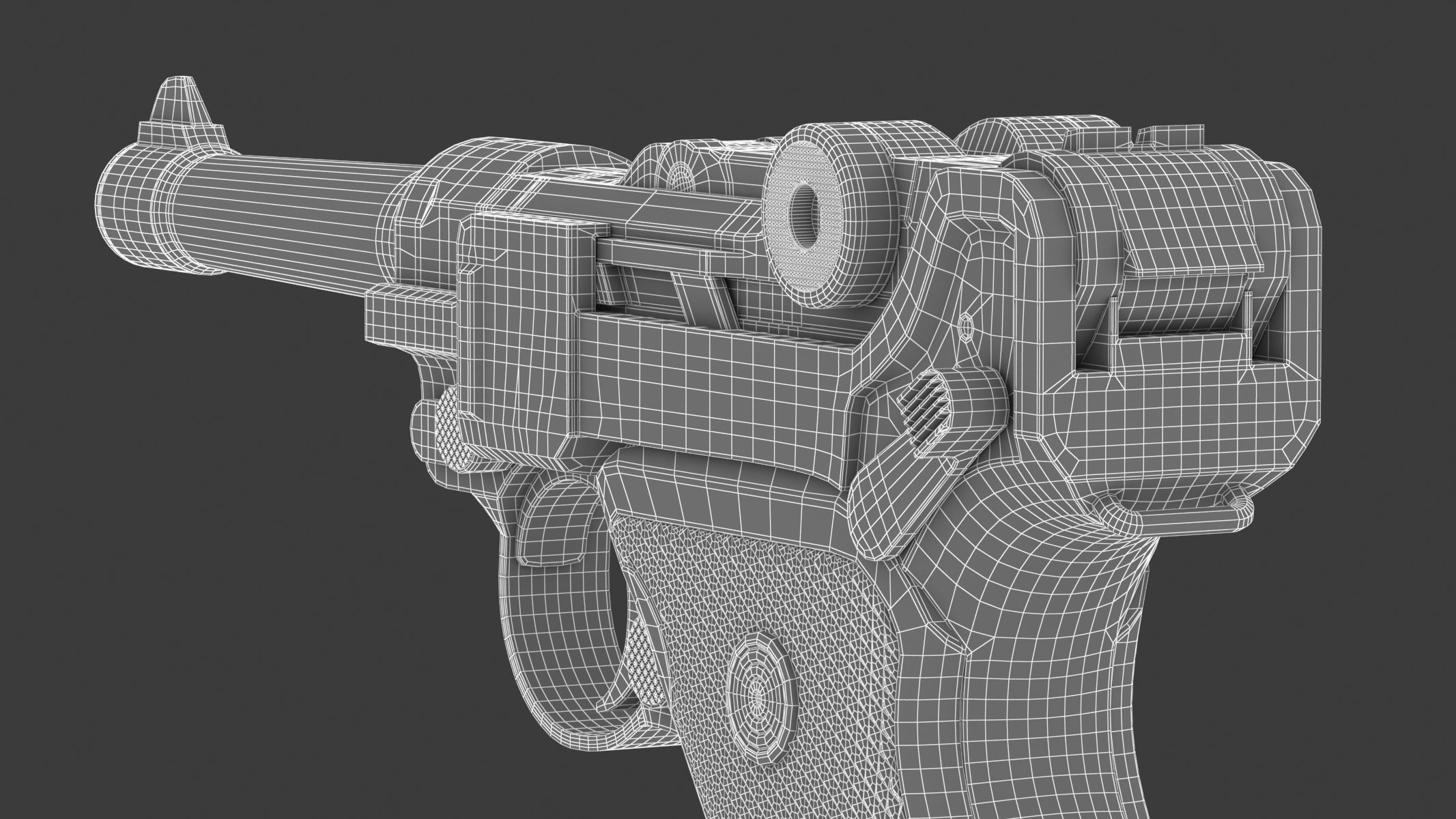 Luger pistol 3D model_21