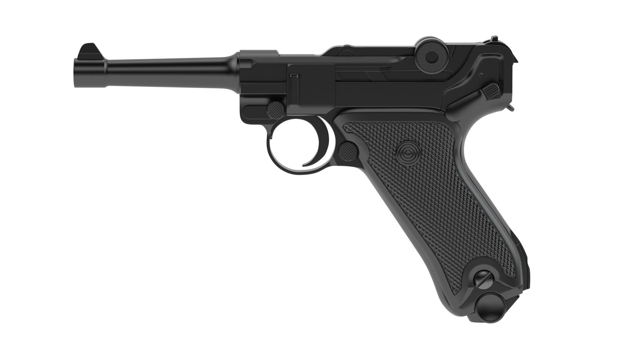 Luger pistol 3D model_2