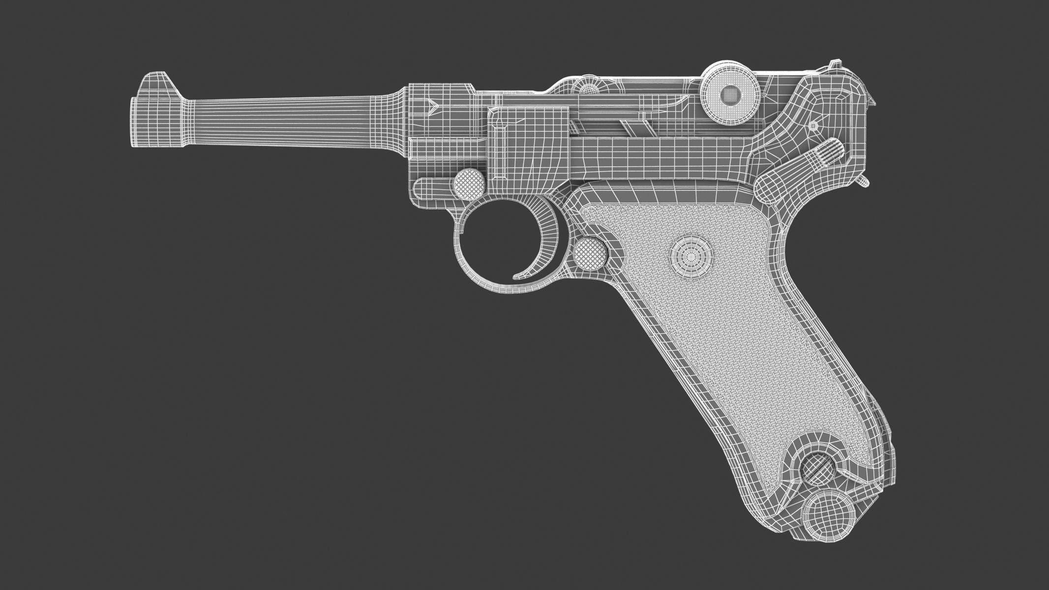Luger pistol 3D model_17