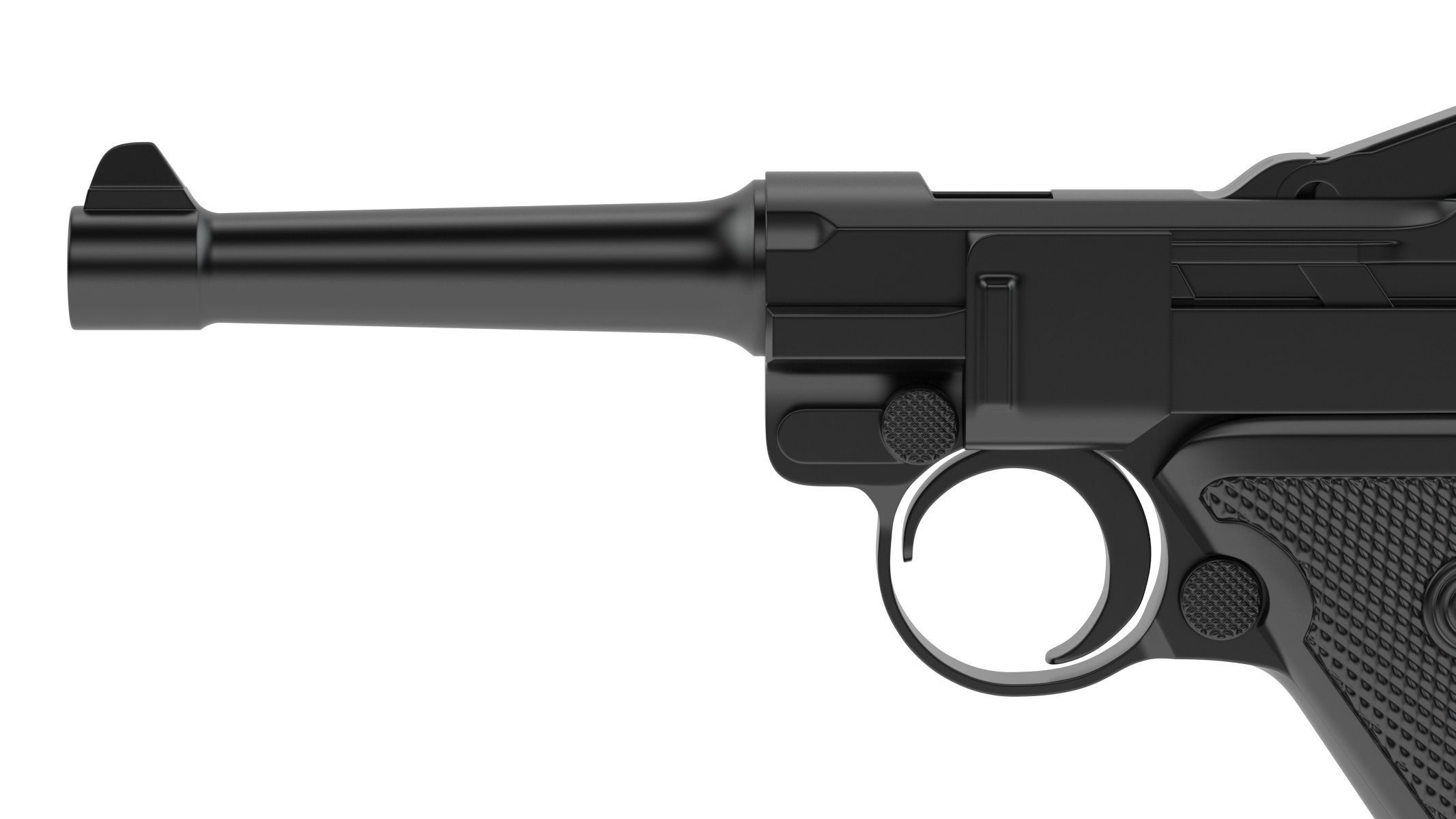 Luger pistol 3D model_7
