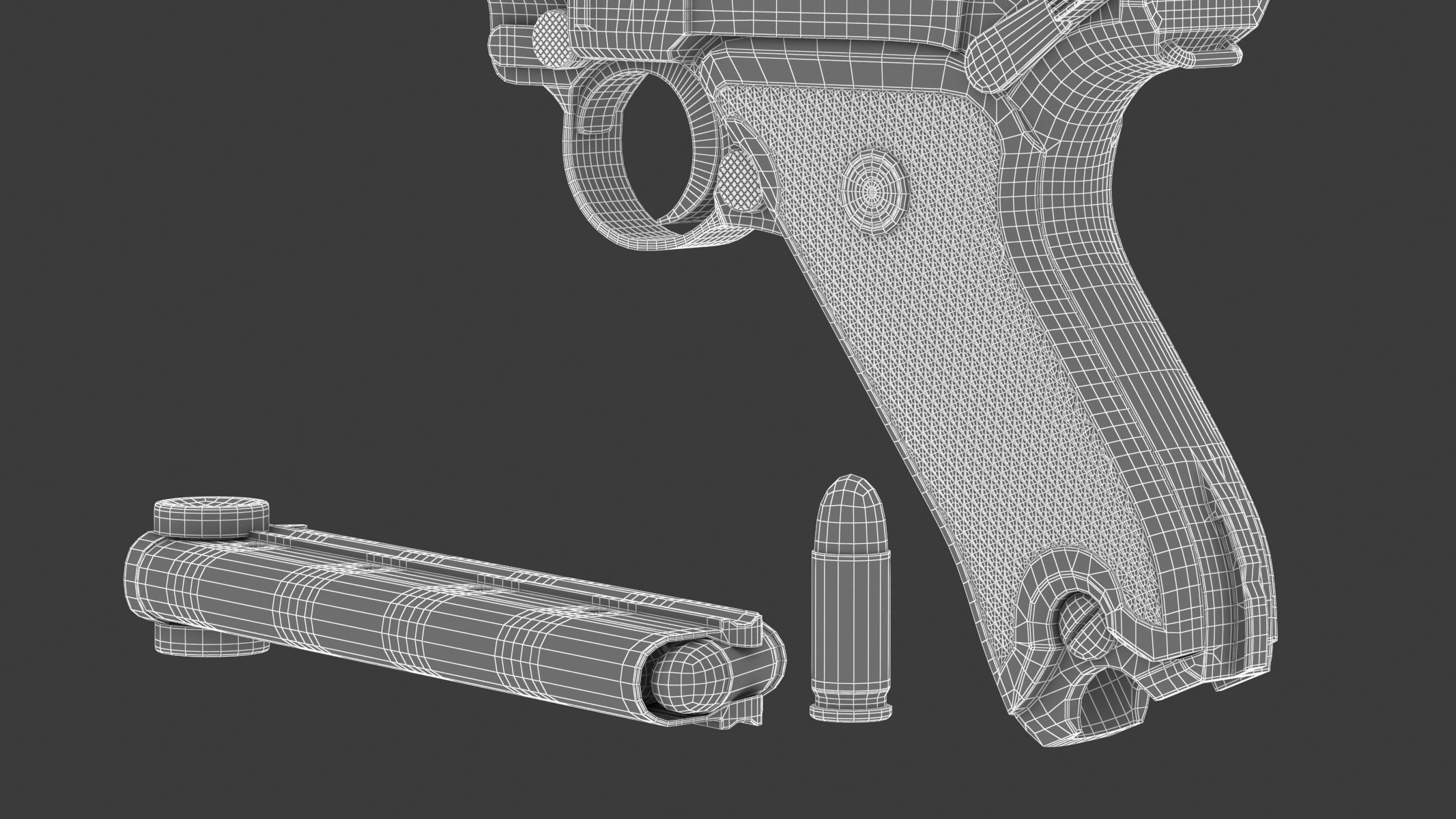 Luger pistol 3D model_29