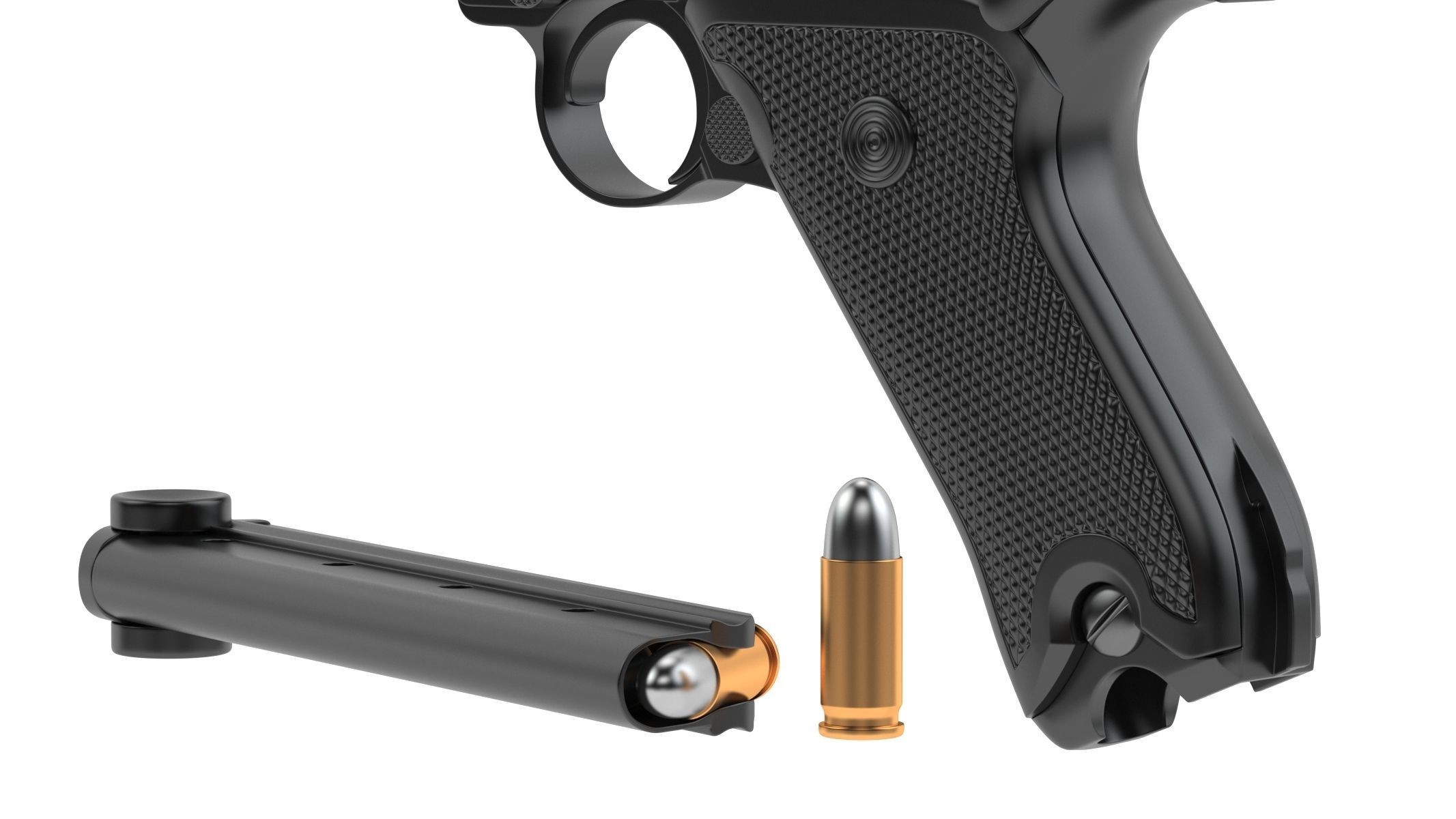 Luger pistol 3D model_14