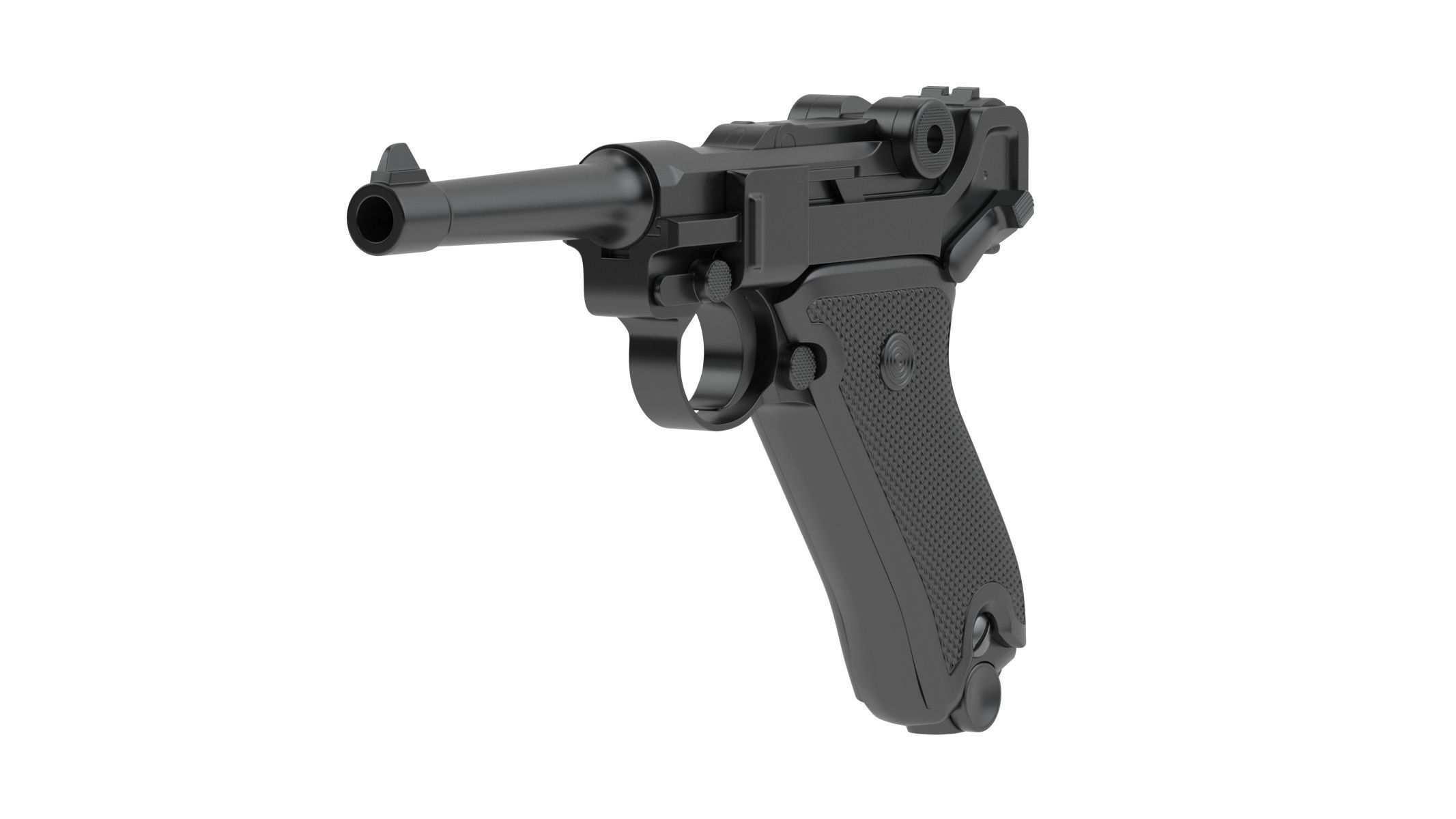 Luger pistol 3D model_3