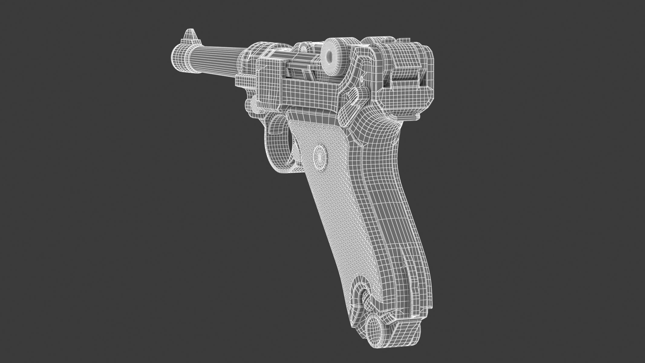 Luger pistol 3D model_16
