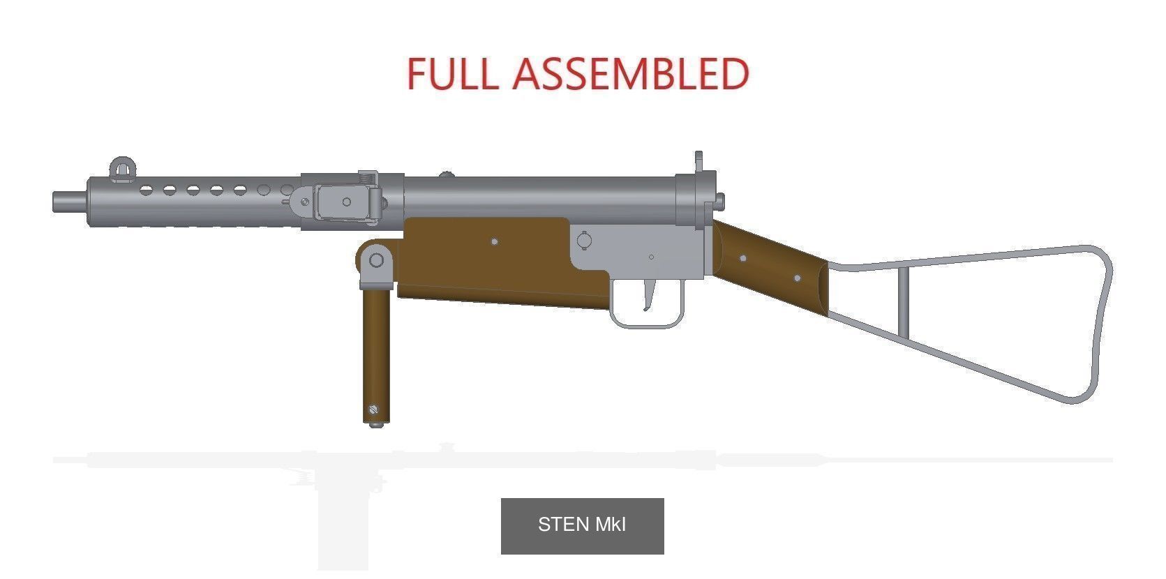 STEN collection full assembled luftwaffe grenade launcher _1