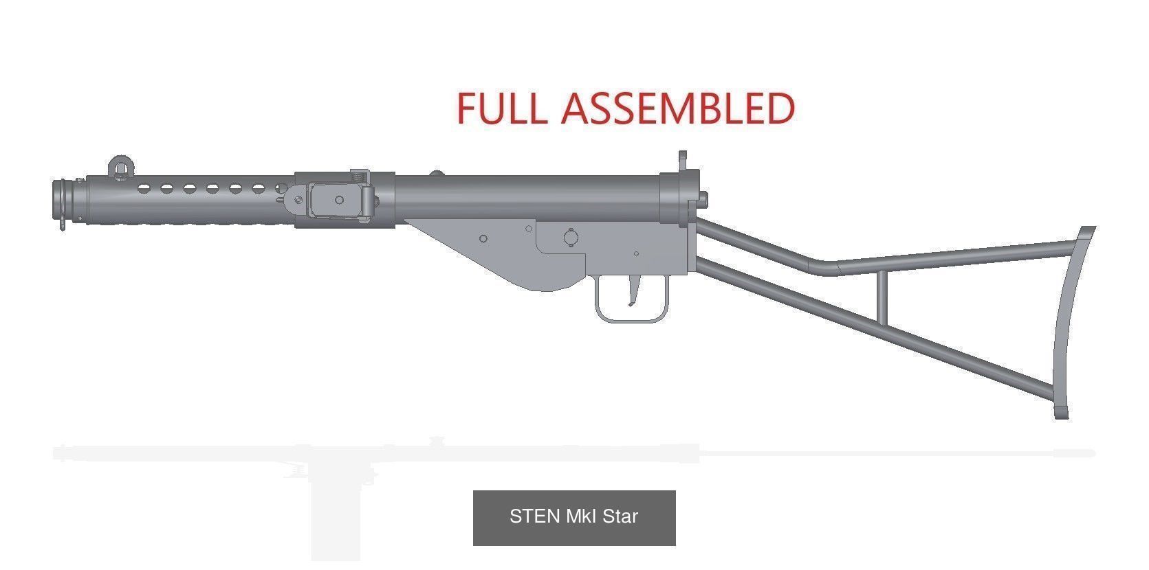 STEN collection full assembled luftwaffe grenade launcher _2