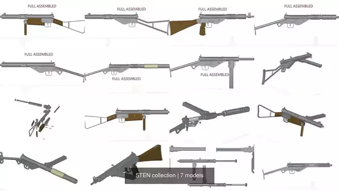 STEN collection full assembled luftwaffe grenade launcher 