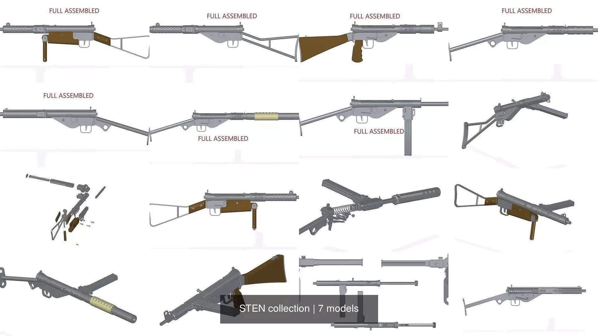 STEN collection full assembled luftwaffe grenade launcher _0