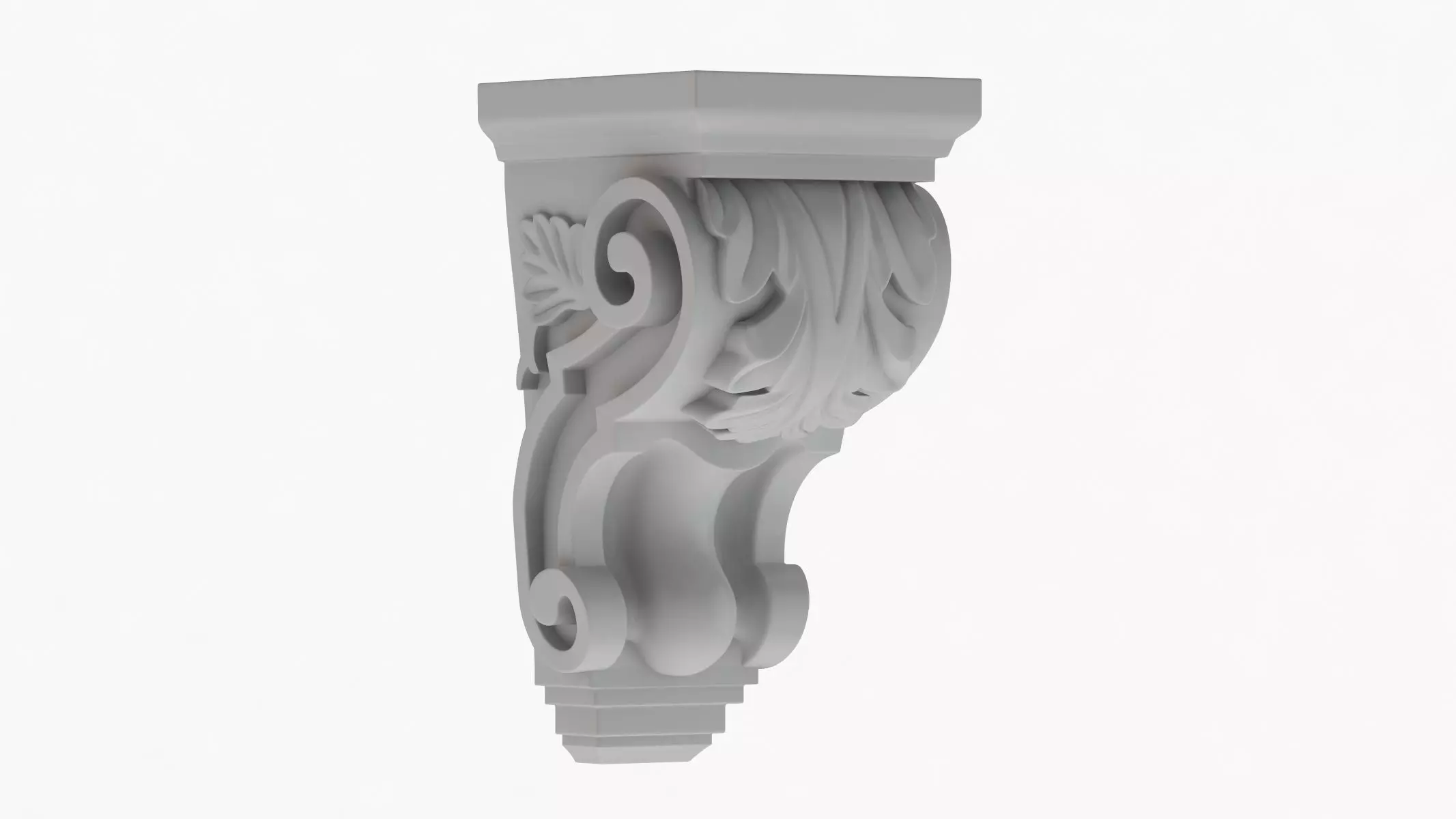 Scroll Corbel 02 3D model_0