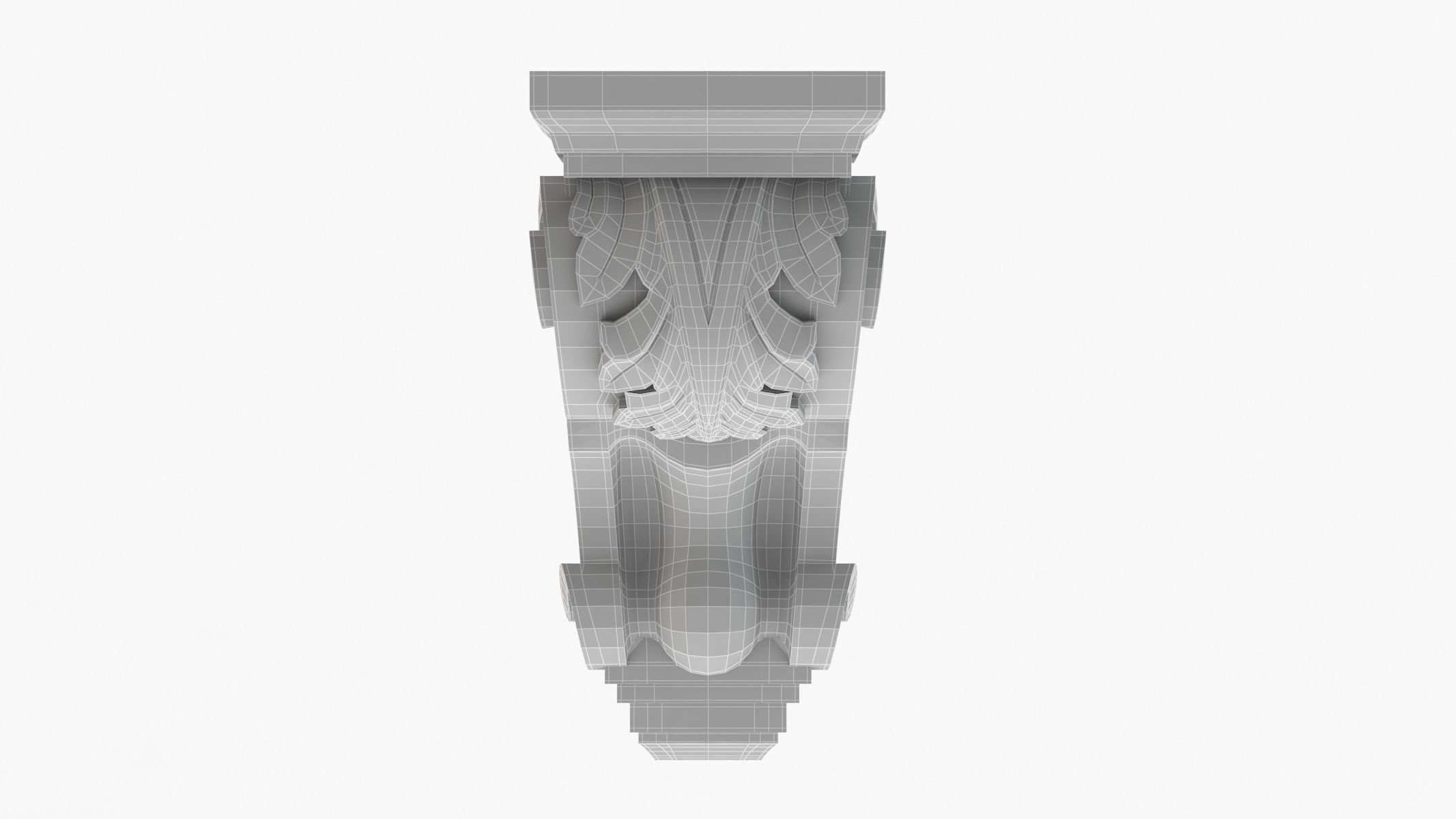 Scroll Corbel 02 3D model_6