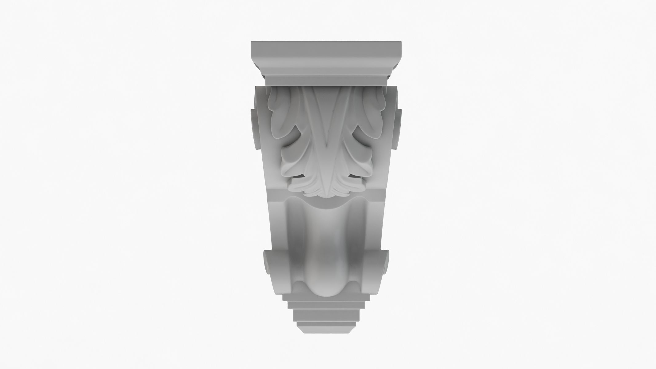 Scroll Corbel 02 3D model_1