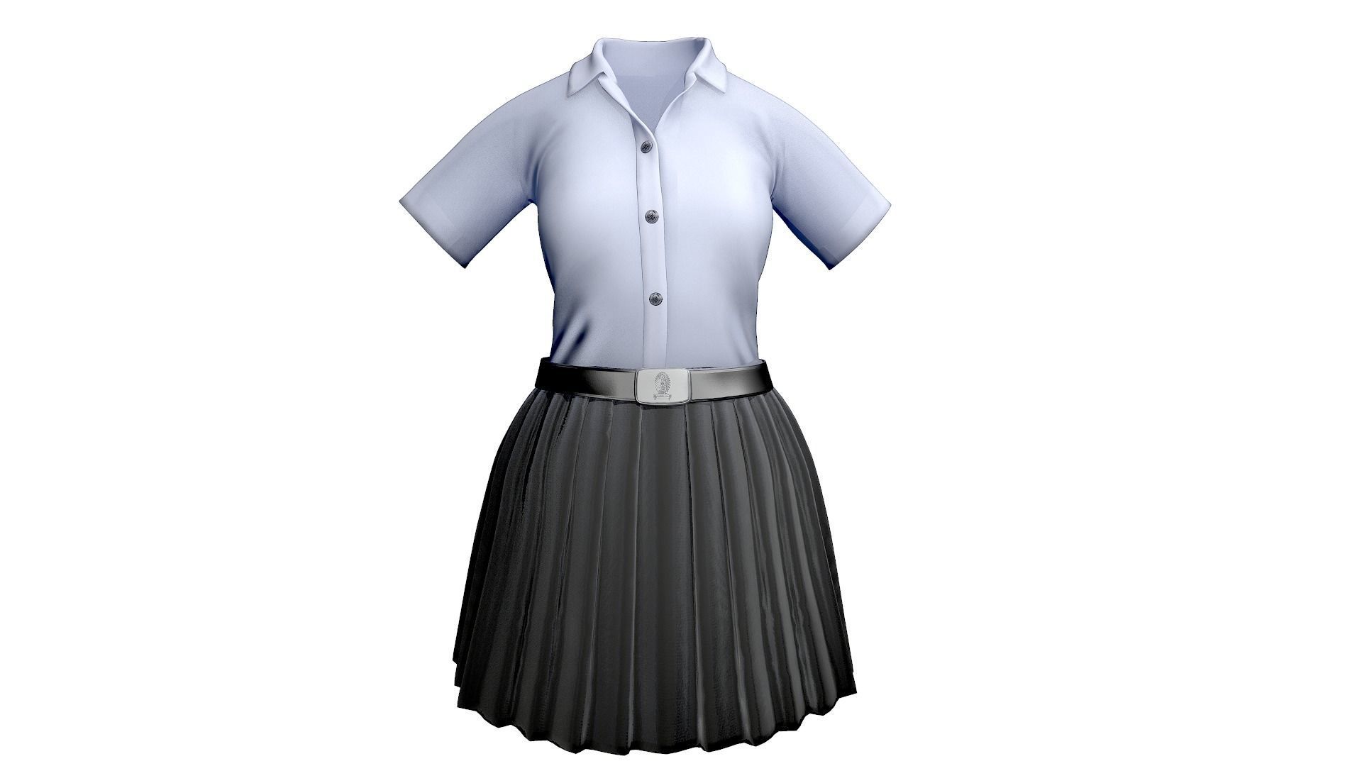 University Uniforms 3D model_1