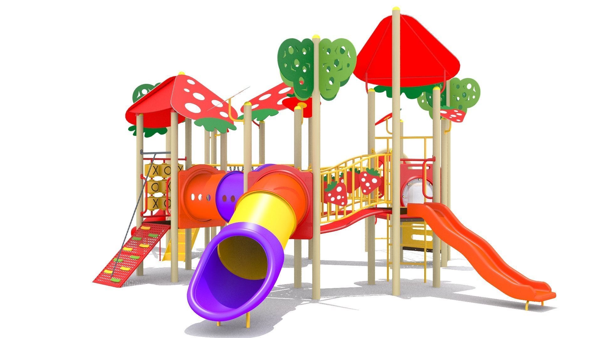 Strawberry Playground 3D model_4