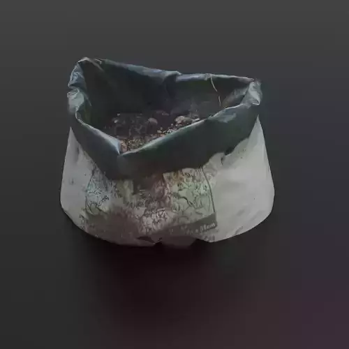 Photoscanned Growbag free plastic plant pot