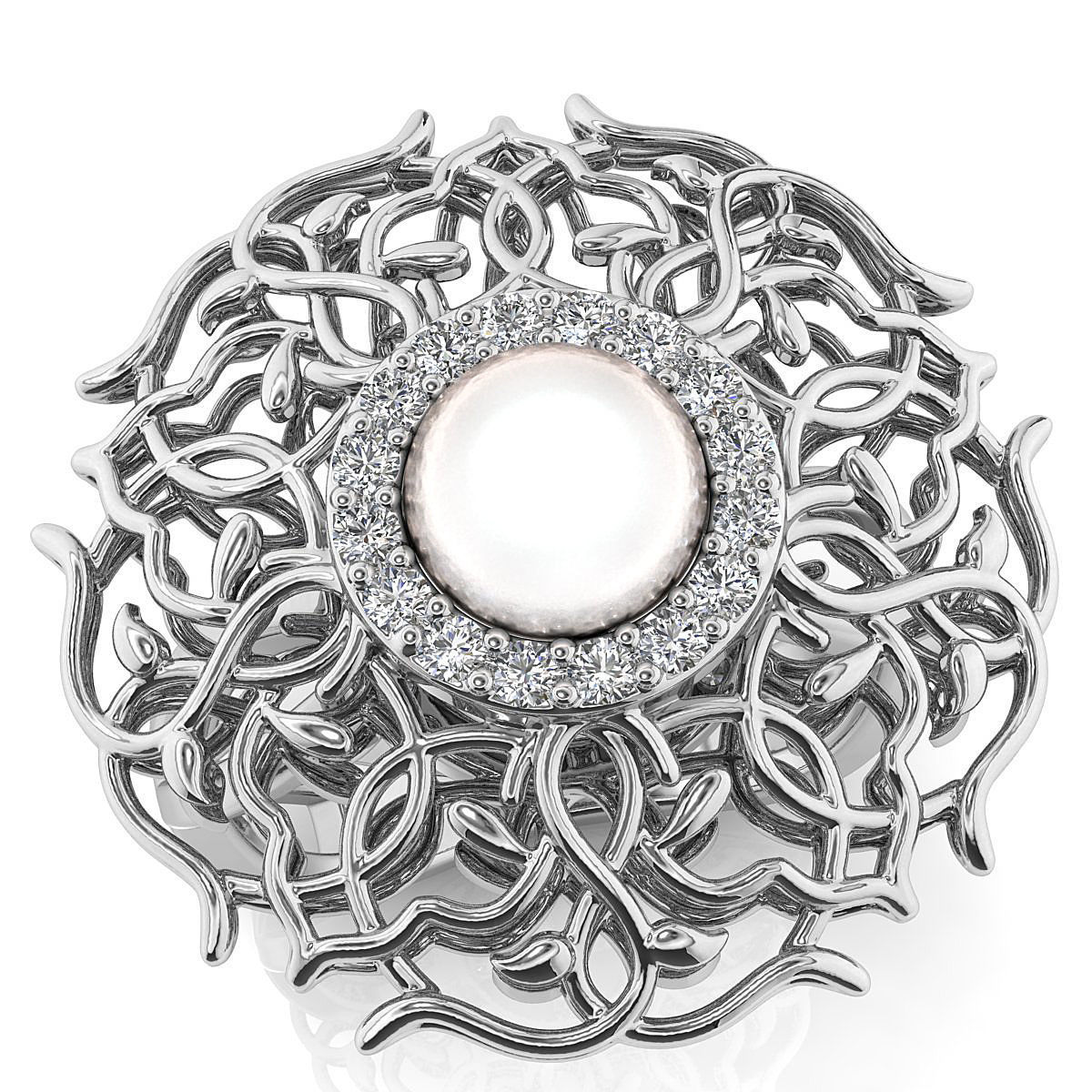 Fancy ring 3D print model_1