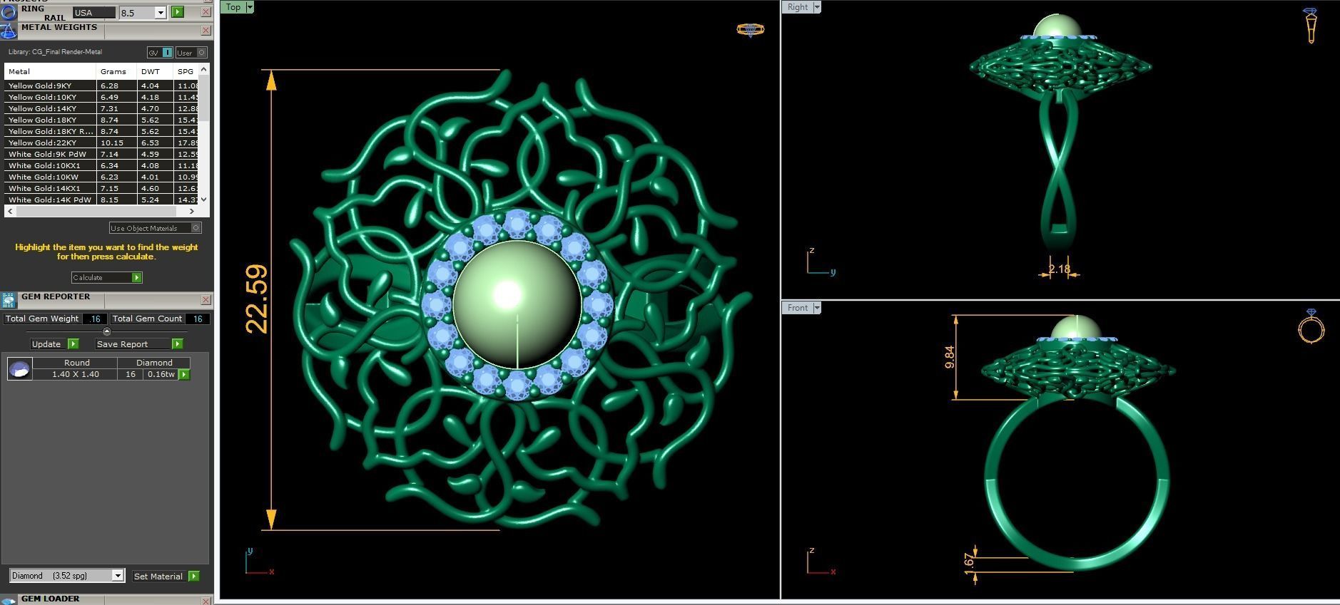 Fancy ring 3D print model_3