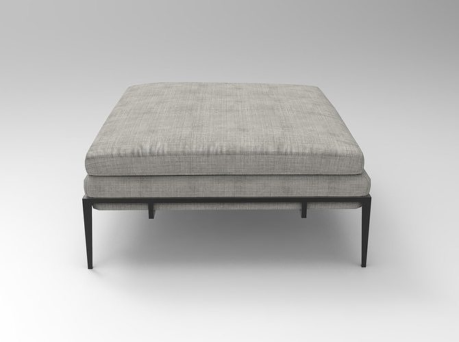 Low pouf Bench Low-poly 3D model