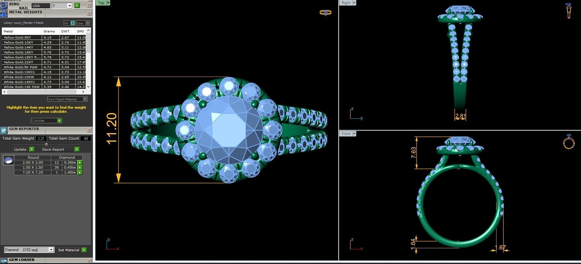 Halo ring - 7-30-mm center 3D print model_3