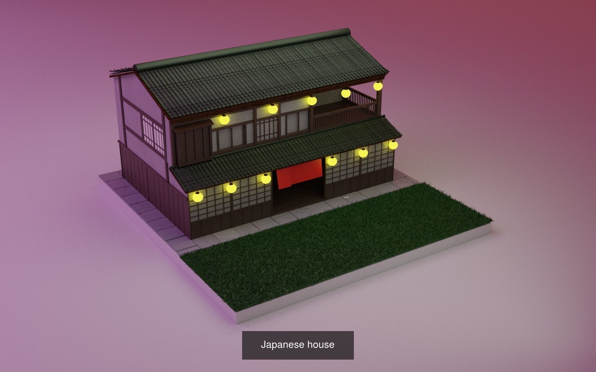 Japanese  Structures Buildings  3D Model Collection_1