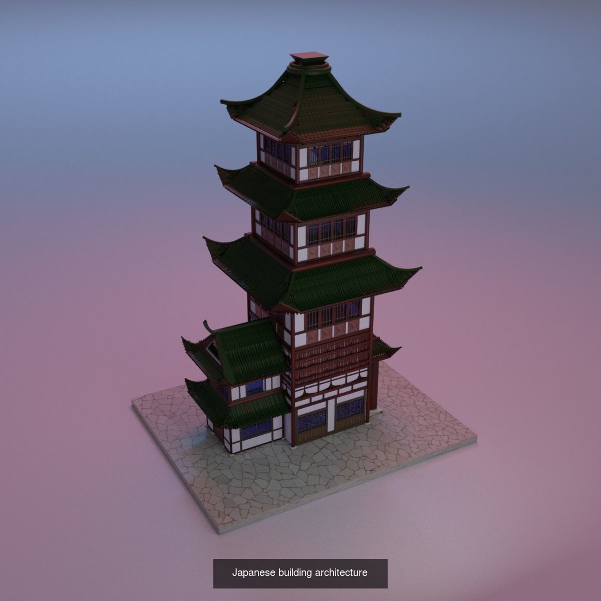 Japanese  Structures Buildings  3D Model Collection_2