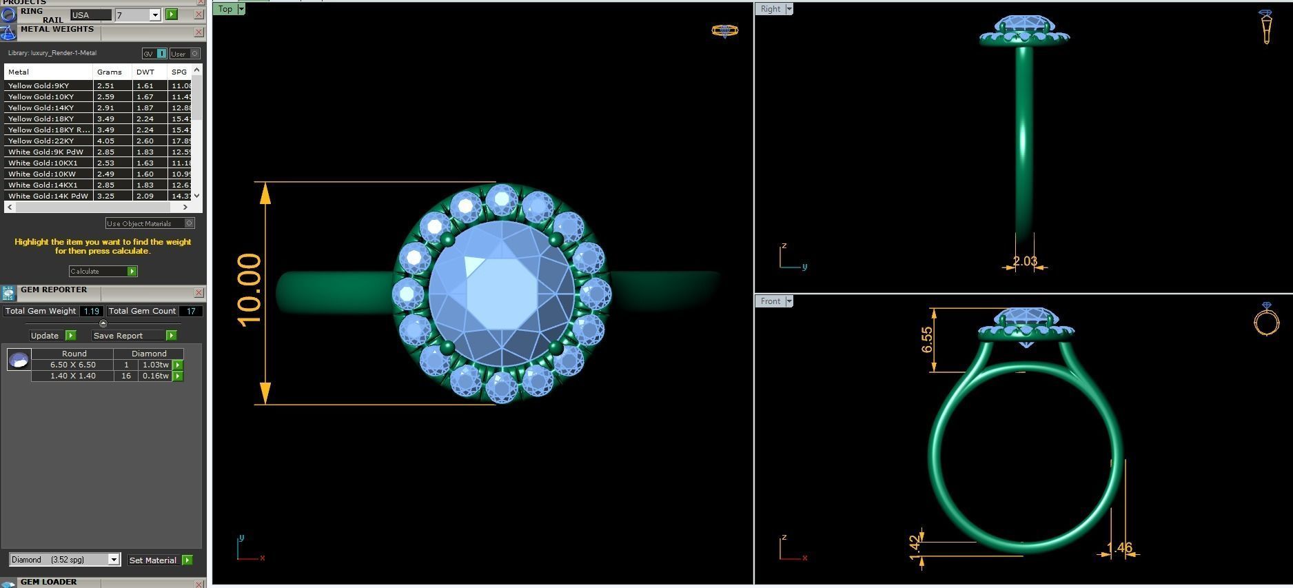 Halo ring - 6-50-mm center 3D print model_3