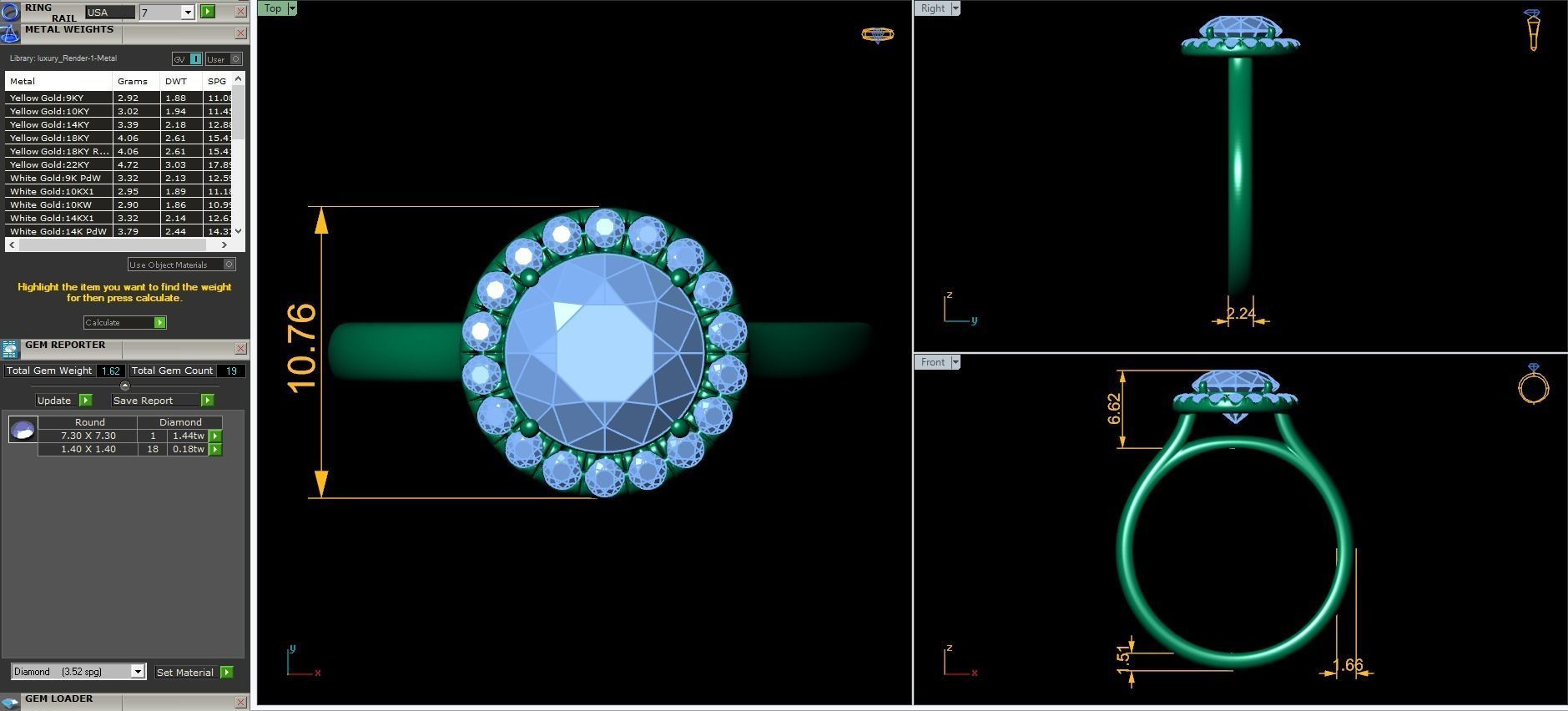 Halo ring - 7-30-mm center 3D print model_3