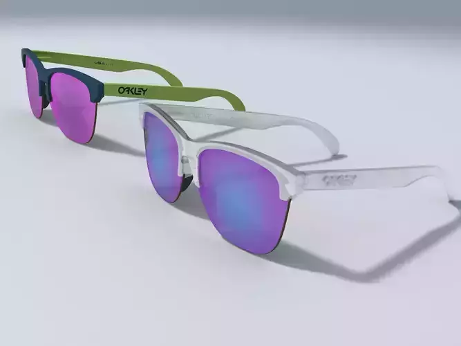 A pair of Oakley Frogskins Lite sunglasses 3D model