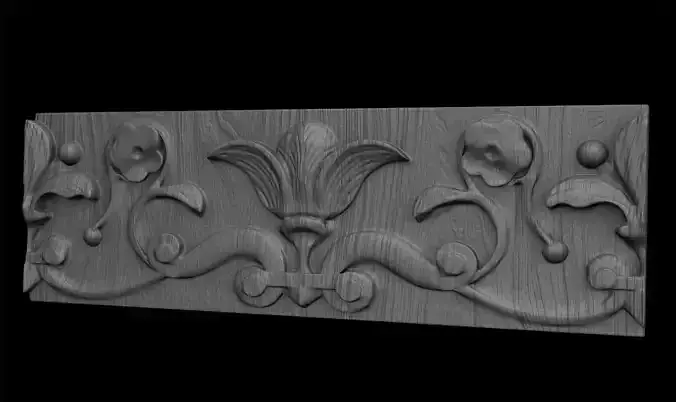 flower-relief ornament 3D model