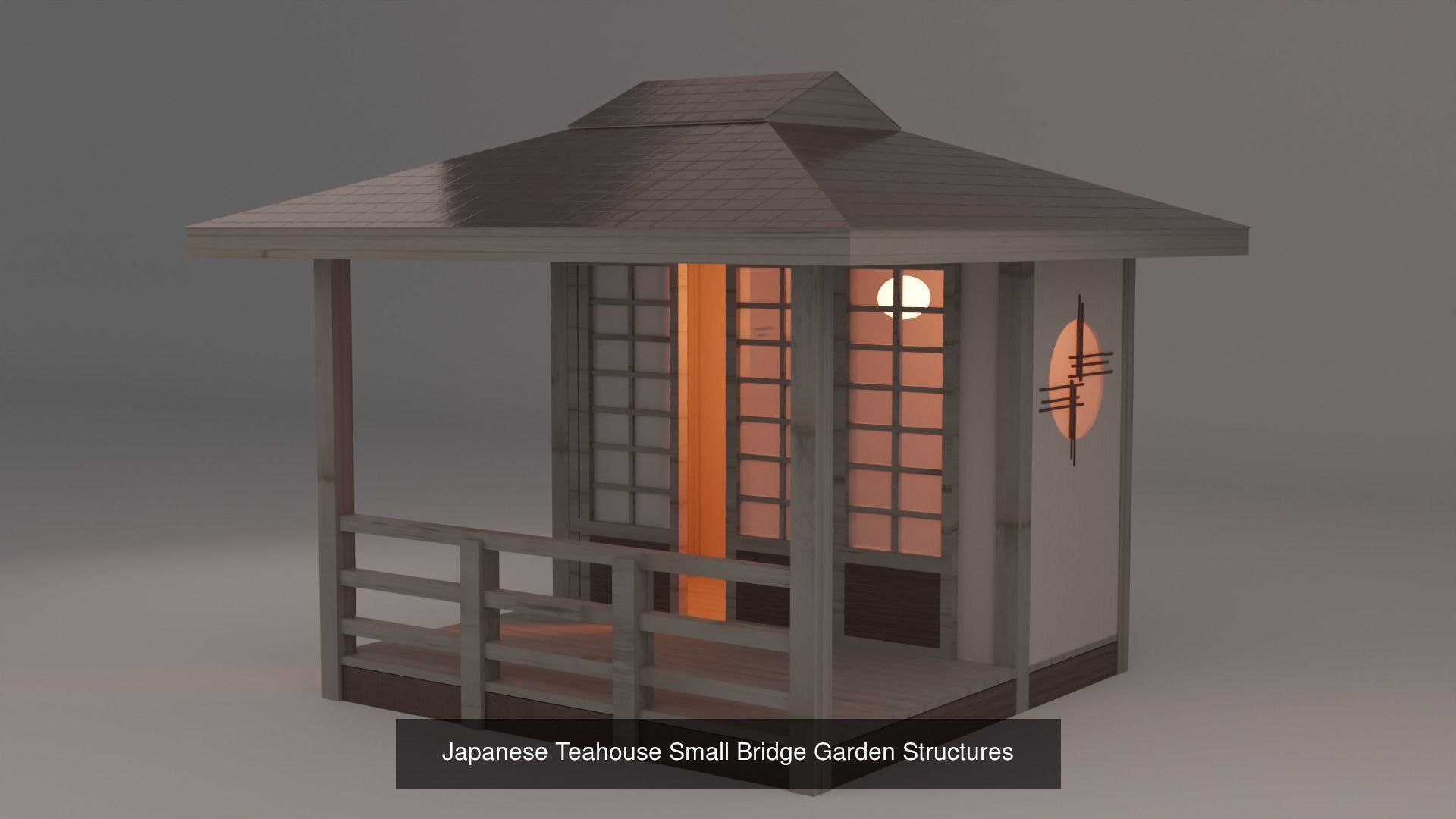 Japanese Garden Structures Buildings Exterior  3D Model Collection_6