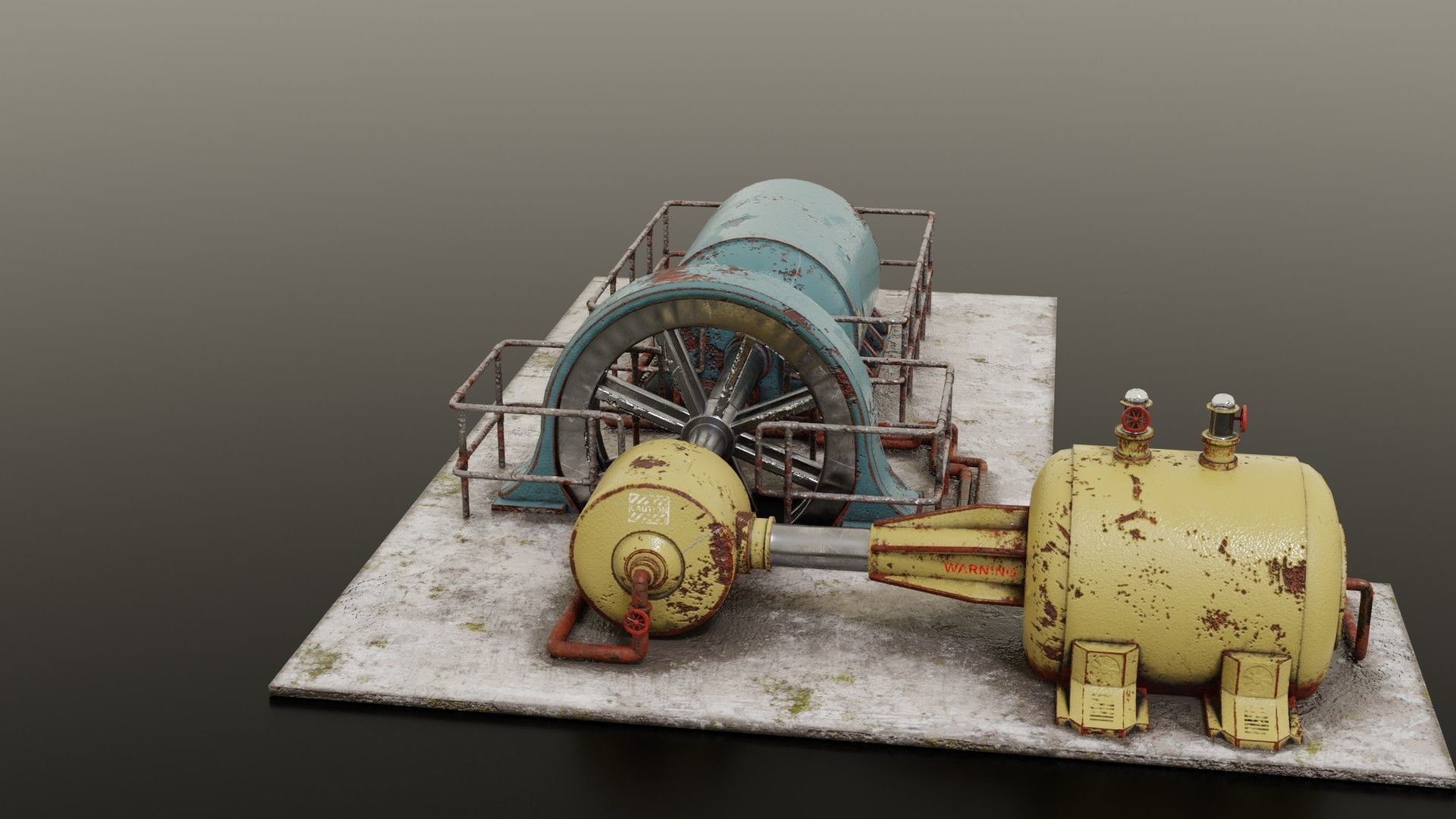 Diesel generator Low-poly 3D model_31