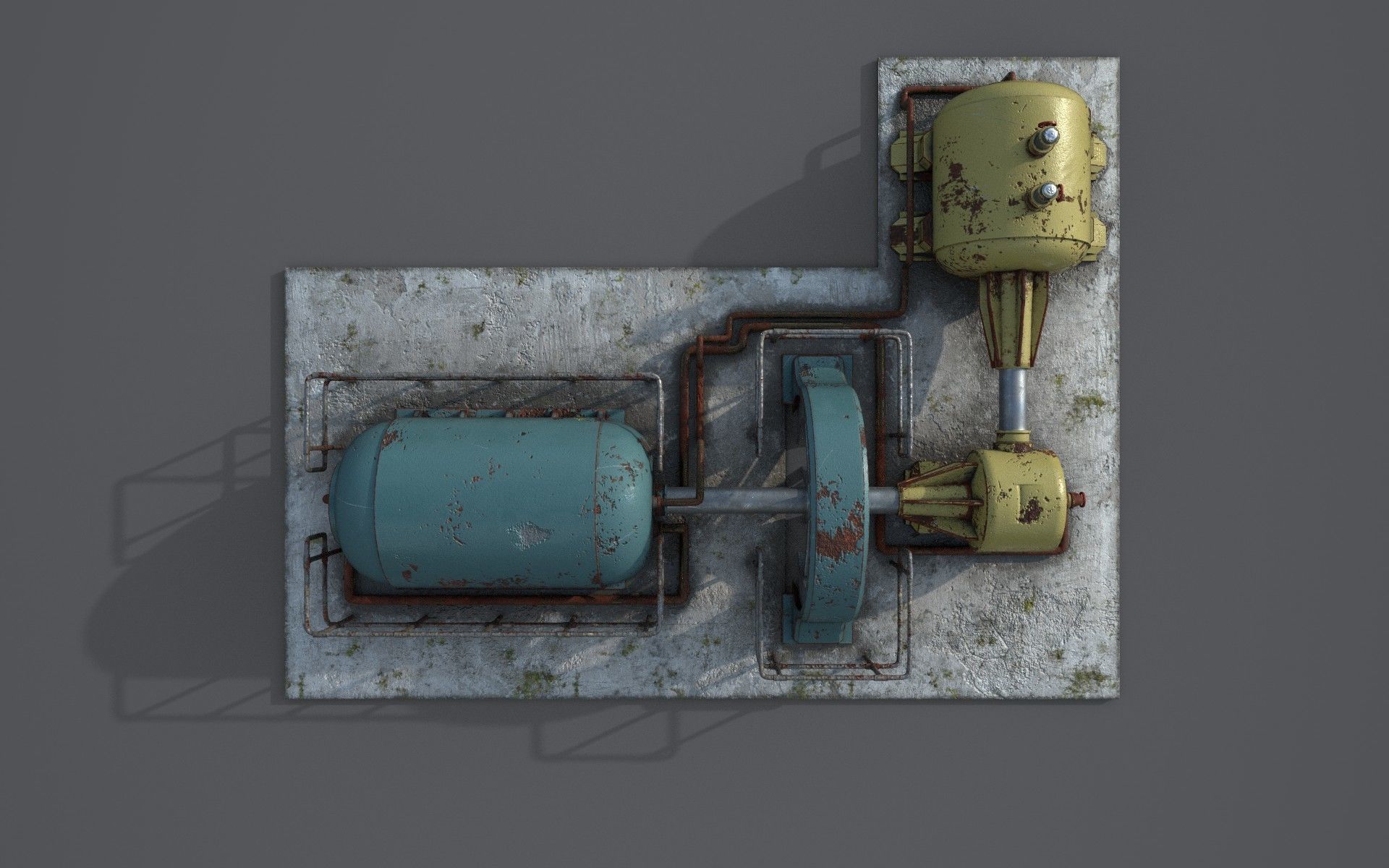 Diesel generator Low-poly 3D model_1