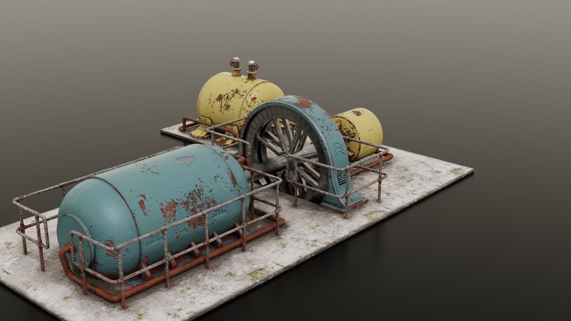 Diesel generator Low-poly 3D model_24
