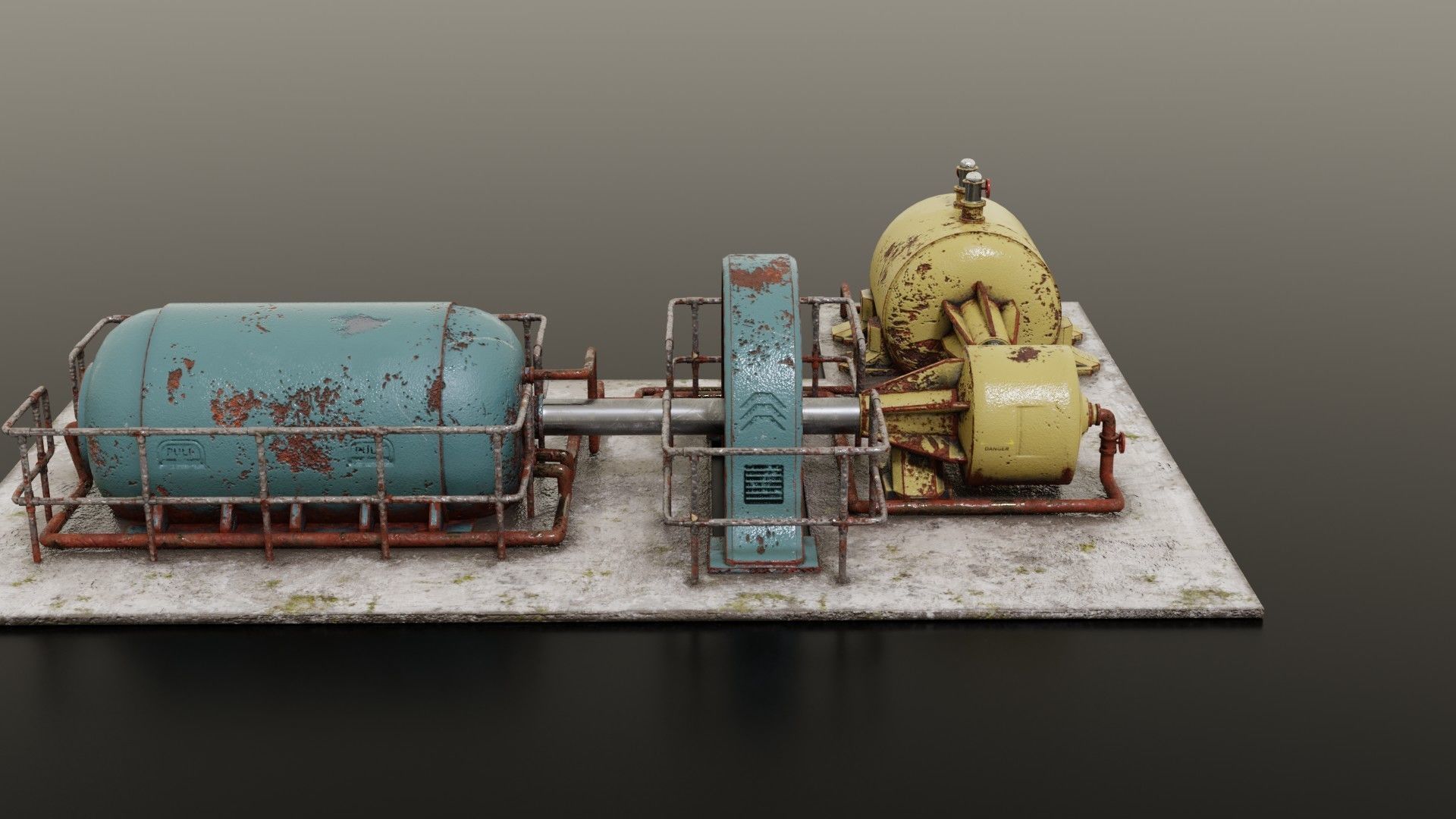 Diesel generator Low-poly 3D model_22