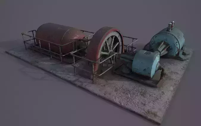 Diesel generator Low-poly 3D model