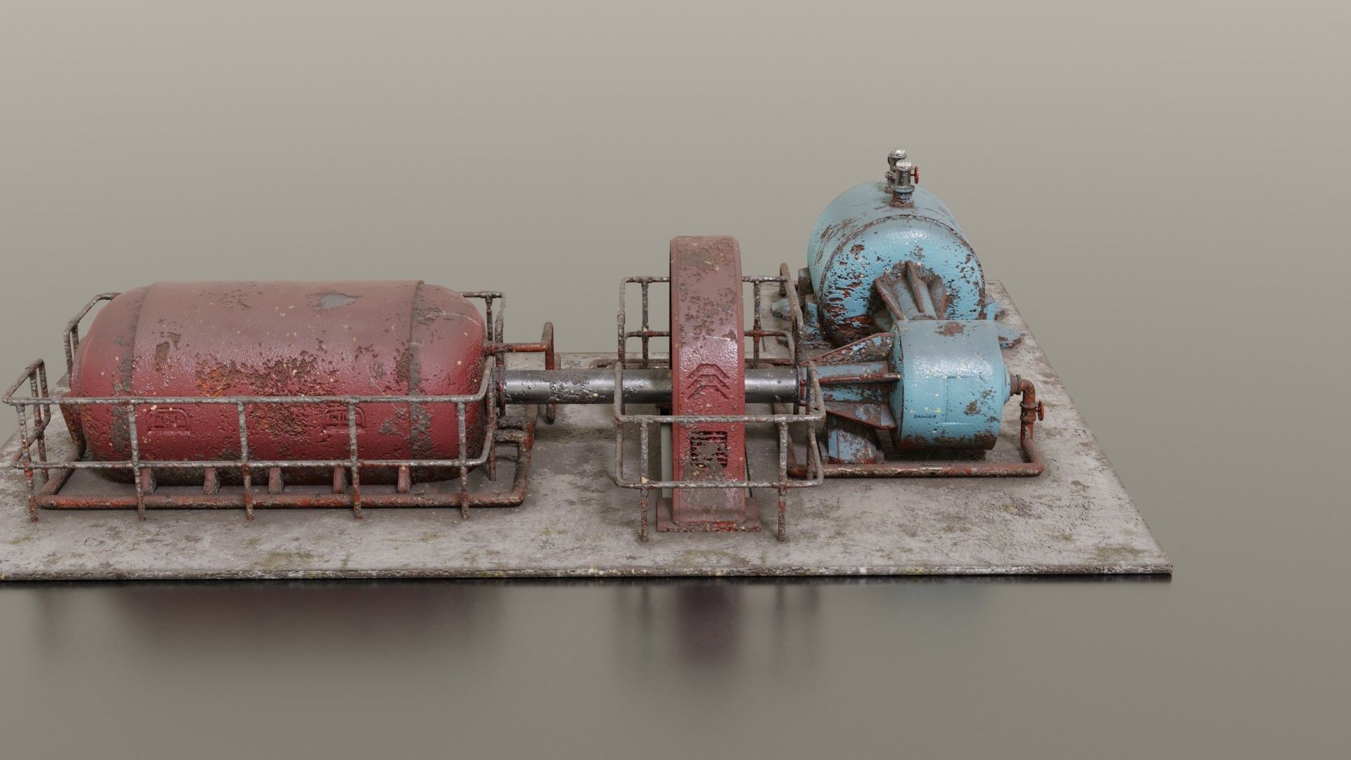 Diesel generator Low-poly 3D model_5