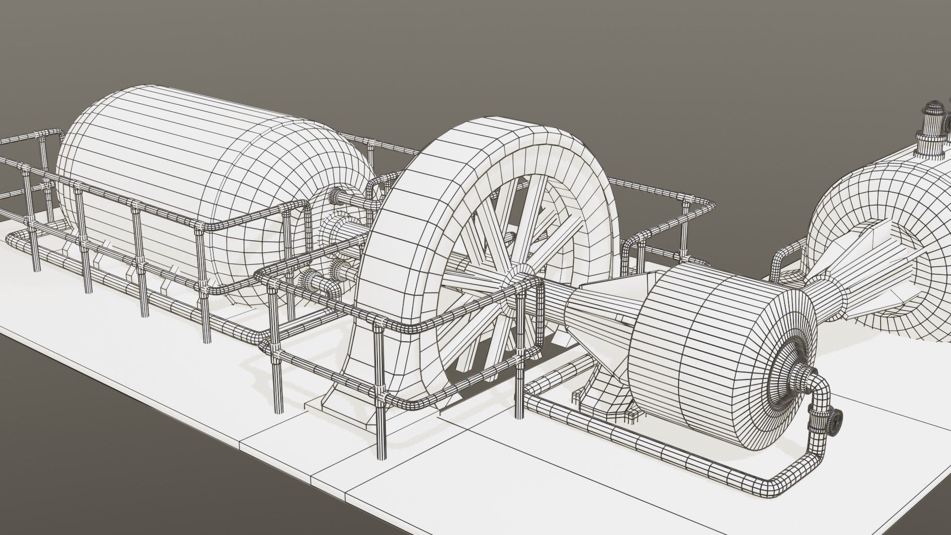 Diesel generator Low-poly 3D model_51