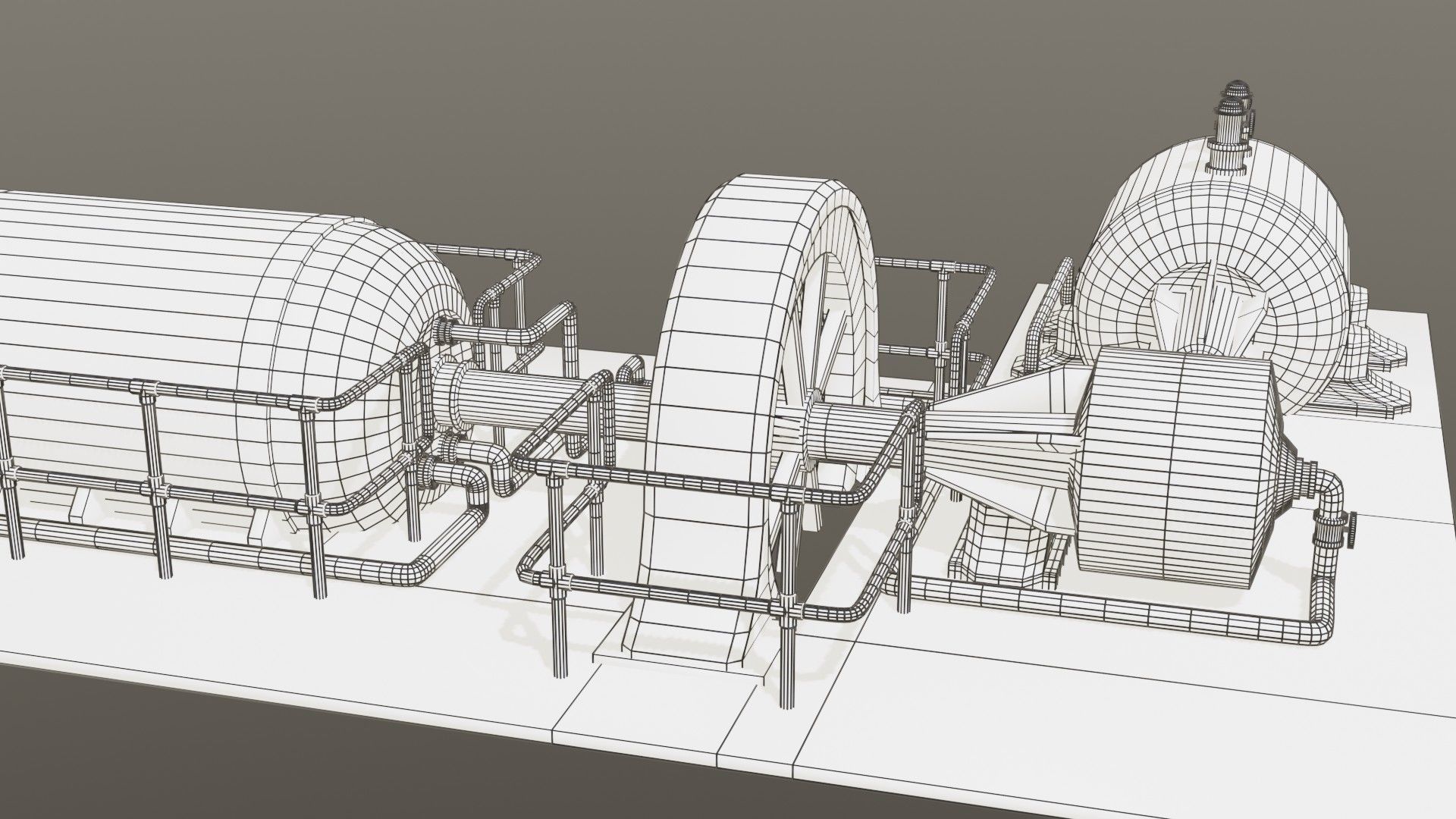 Diesel generator Low-poly 3D model_38