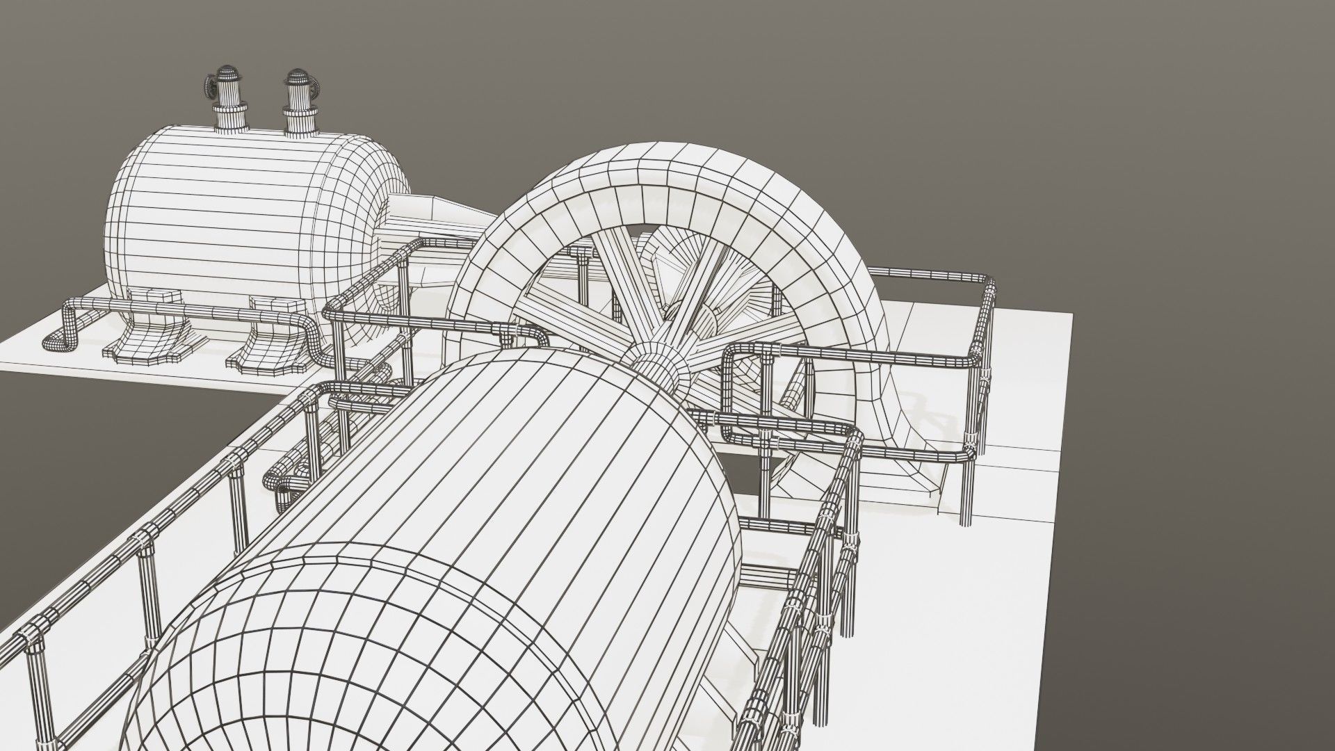 Diesel generator Low-poly 3D model_42