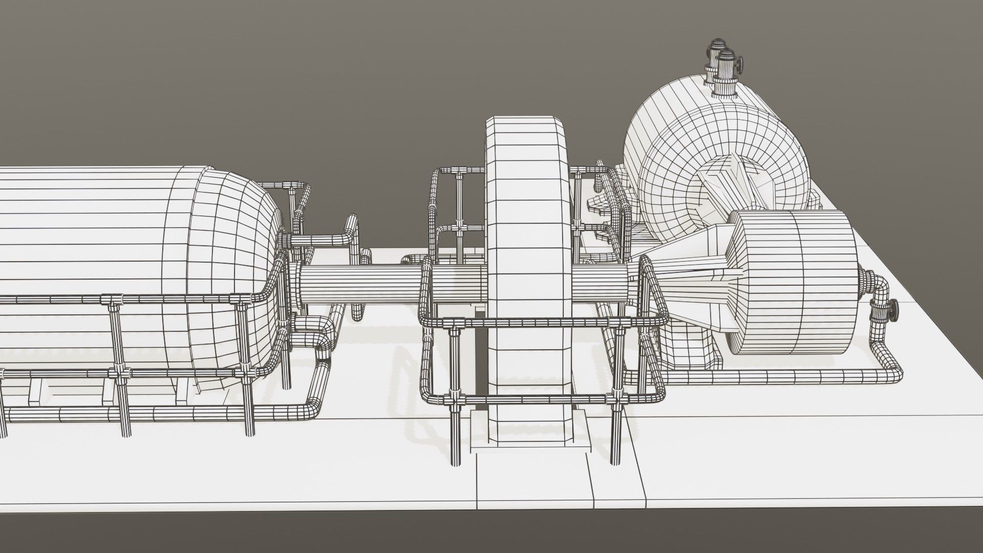 Diesel generator Low-poly 3D model_39