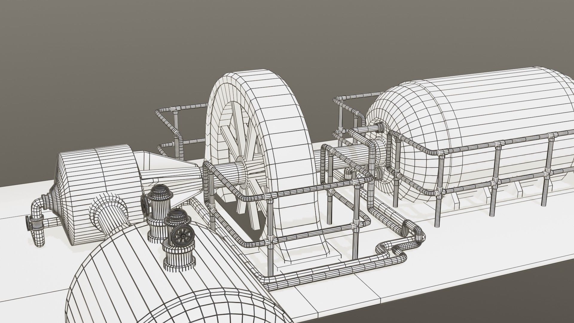 Diesel generator Low-poly 3D model_46