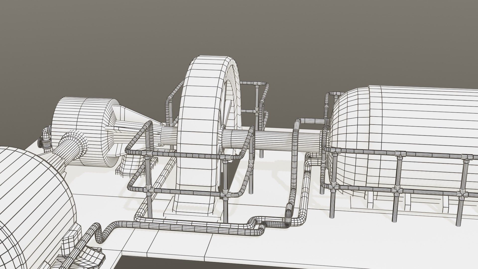 Diesel generator Low-poly 3D model_45