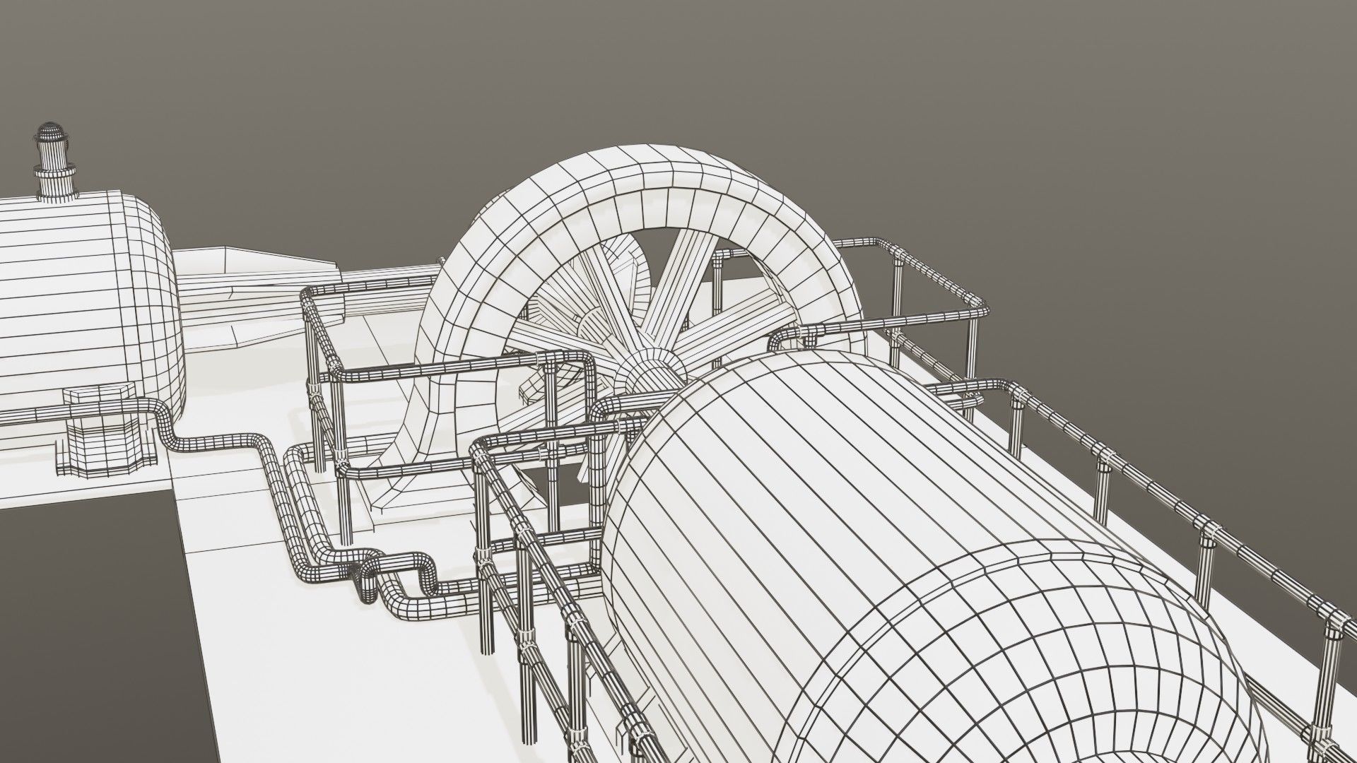 Diesel generator Low-poly 3D model_43