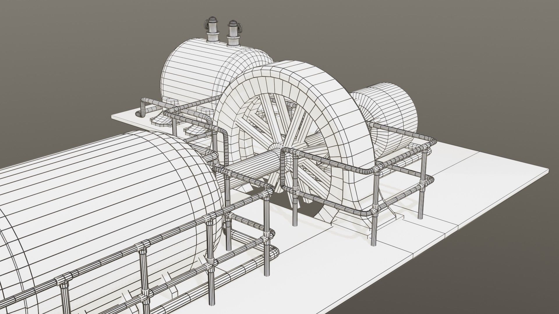 Diesel generator Low-poly 3D model_41