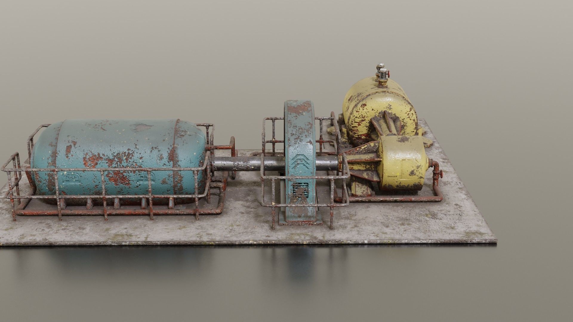 Diesel generator Low-poly 3D model_5