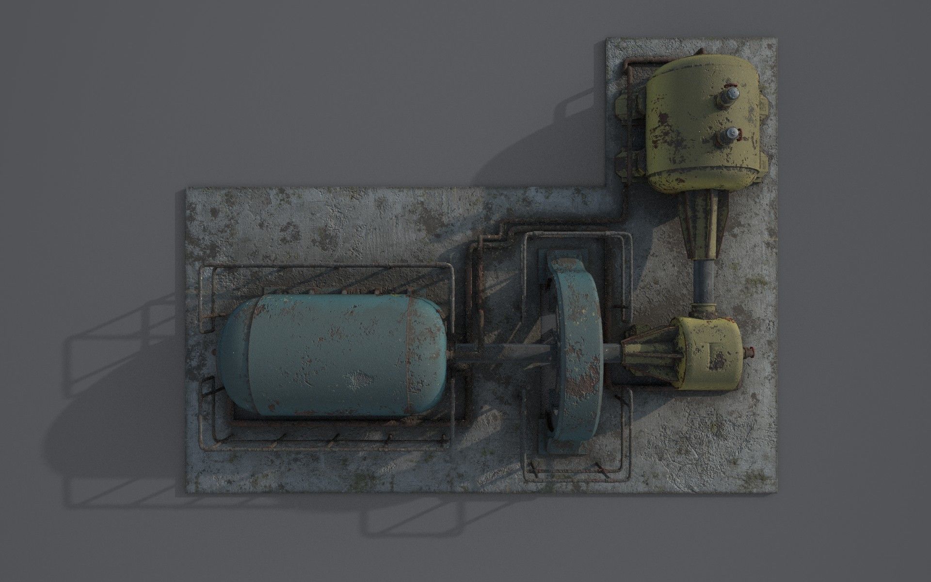 Diesel generator Low-poly 3D model_1